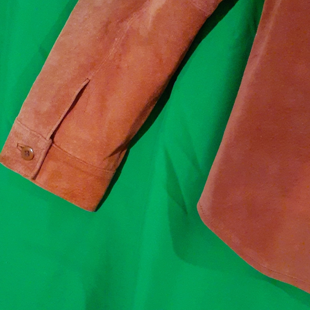 Pendleton S Red Button Down Leather Jacket - image 7